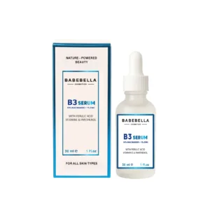 Babebella 10% PURE NIACINAMIDE +1% ZINC SERUM– Product and Box Packaging