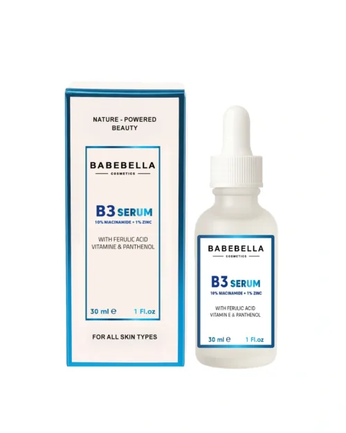 Babebella Niacinamide Serum 10% – Product and Box Packaging