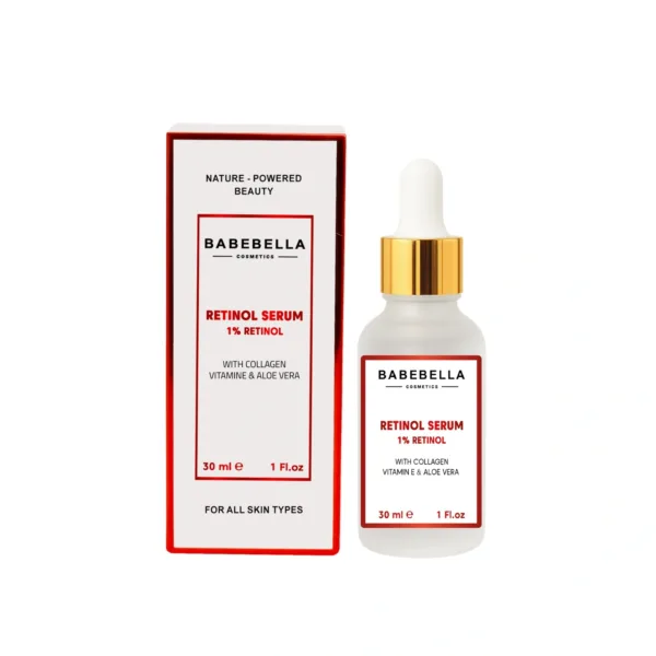 Babebella Retinol Serum 1% – Product and Outer Box Packaging