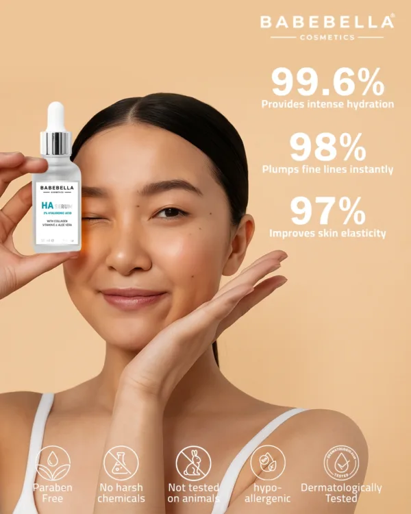 Babebella Hyaluronic Acid Serum – 99% Proven Hydrating Results