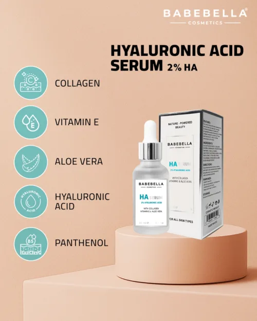 Babebella Hyaluronic Acid Serum 2% – Plumping & Hydrating Benefits