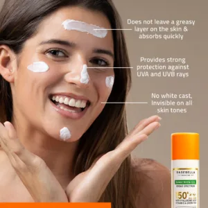 Babebella Sunscreen SPF50 – Applied on Face for Sun Protection
