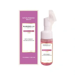Babebella Facial Foam Cleanser – Product with Box for Dry Skin