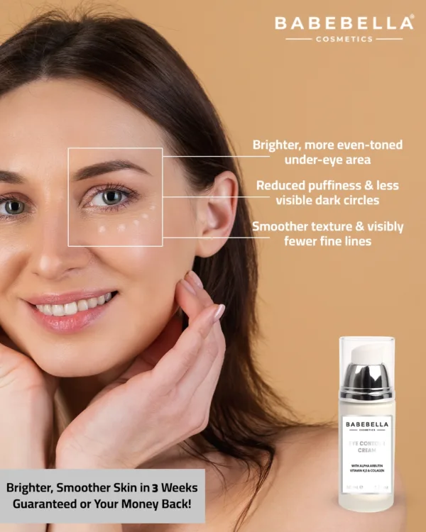 Babebella Eye Contour Cream Applied on Under-Eye Area