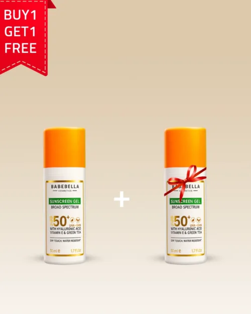 Babebella Sunscreen Gel SPF50+ Dry Touch No White Cast 50ml – Buy 1 Get 1 FREE